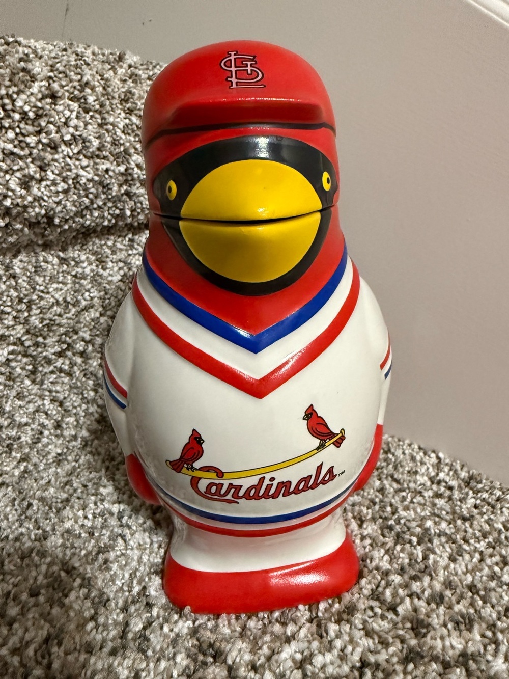 Vintage MLB St Louis Cardinals Fred Bird Stein by Ceramarte of Brazil 7”